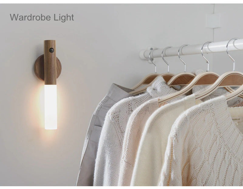Creative Intelligent Wooden Motion Sensor Night Light