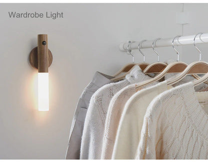 Creative Intelligent Wooden Motion Sensor Night Light